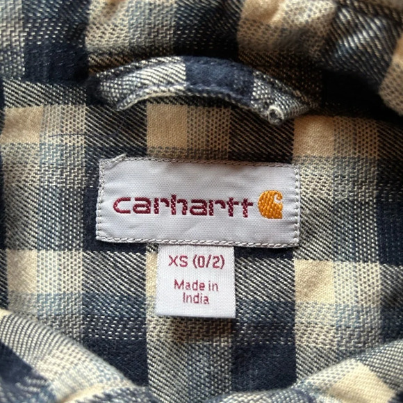 Carhartt Navy blue flannel Women's size XS (0/2) - Picture 7 of 8